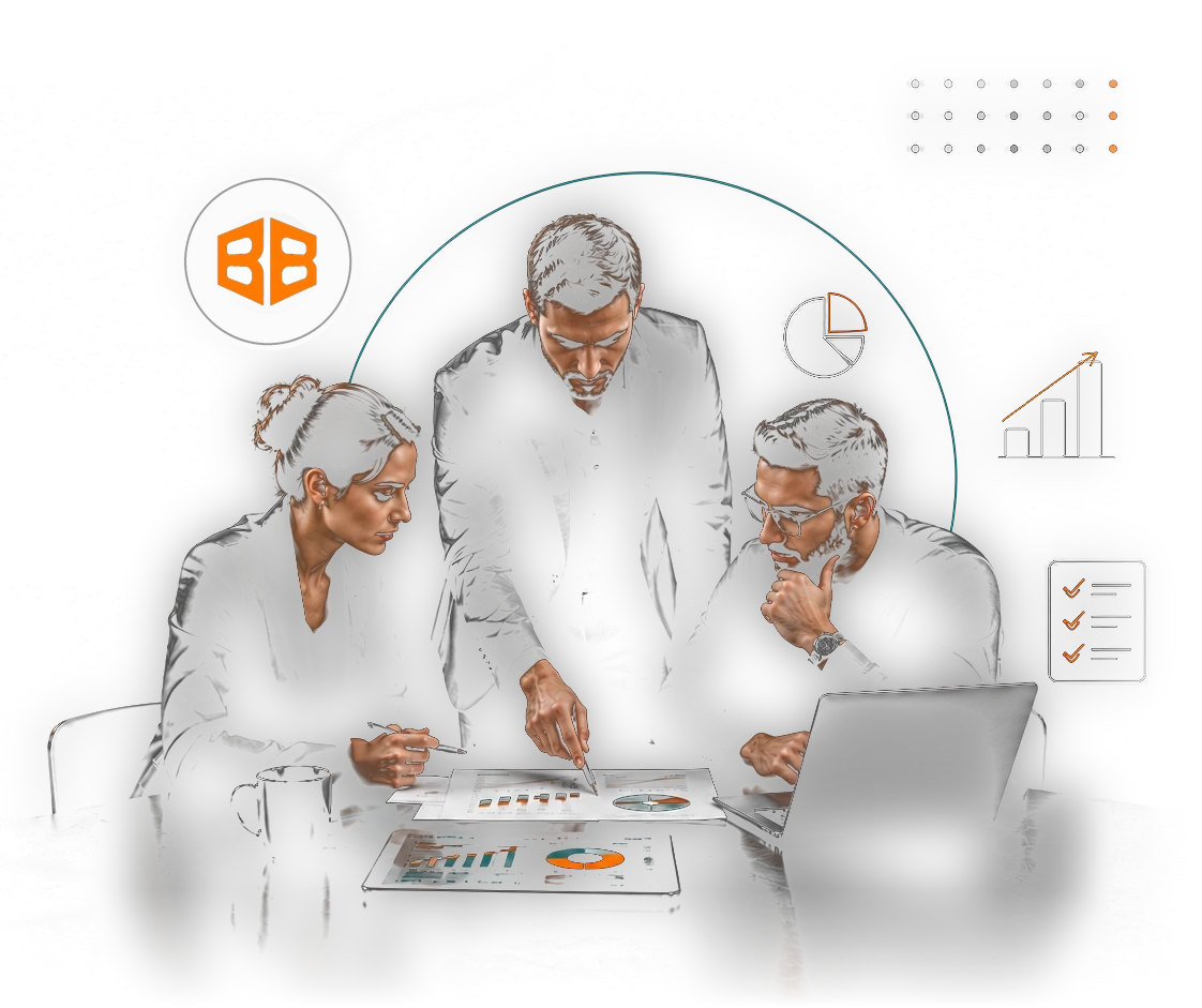 Tim konsultanata BlackBox Academy analizira poslovne podatke i strategiju klijenta